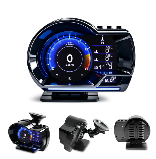 Dual-signal OBD2 GPS HUD for Universal Vehicles