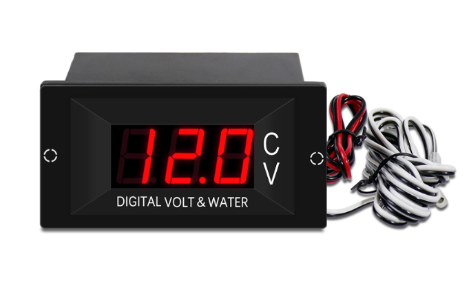 12V Horizontal Water Temp Volt Meter Automotive