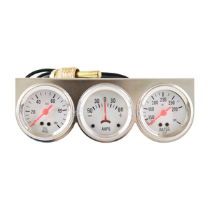 52mm Triple Gauge Kit with Oil Pressure Ammeter and Water Temperature Meters